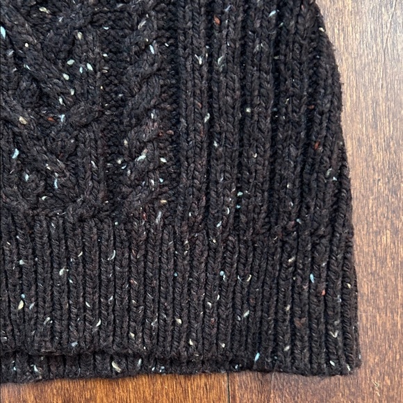 St. John's Bay Brown Flecked Cable Knit Button Down Cardigan Vest, Size Small - Picture 5 of 8